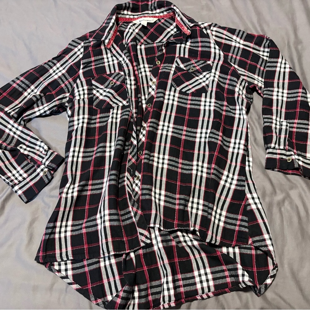 Tantrums Black and Red Plaid Shirt